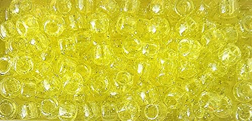 Boncuk 6 x 9 mm Namlu Midilli Boncuk Sarı Işıltılı, 900 Parça