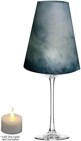 Kraliyet tasarımlar Parşömen çay ışık kağıt şarap cam abajur, mavi gökyüzü, 20 Set (TLS-1003A-20)