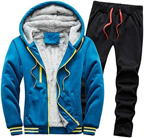 WSSBK 2020 Kapüşonlu eşofman üstü Erkekler 2 Parça Set Kazak + Sweatpants Spor Fermuar Hoodies Rahat Setleri Erkek Giyim