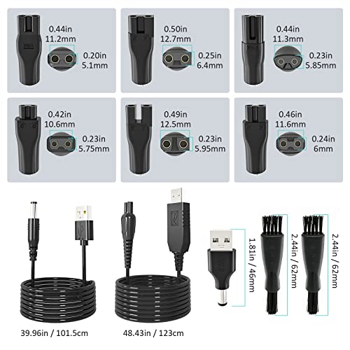 PChero 5V USB Şarj Güç Kabloları Elektrikli Sakal Düzeltici saç makasları Erkek Bayan Tıraş Makinesi Tıraş Makinesi, 6 adet