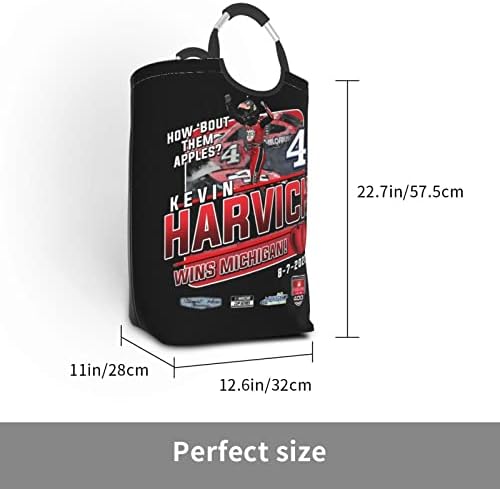 Kevin Harvick 4 Büyük Çamaşır sepeti Çamaşır sepeti Çanta Çamaşır Kutusu Giysi Çantası Katlanabilir Kolları ile Uzun Boylu