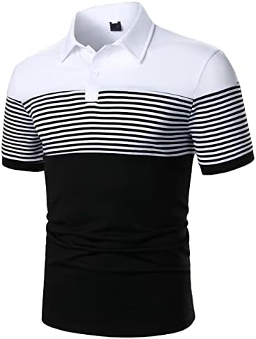 SheIn erkek Yaka Golf polo gömlekler Slim Fit Kısa Kollu Düğme Yakalı T Shirt