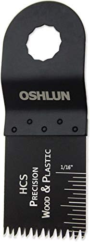 Oshlun MMR-1003 1-1/3-İnç Hassas Japonya HCS Salınan Aracı Bıçak Rockwell veya Worx SoniCrafter Hex, 3-Pack