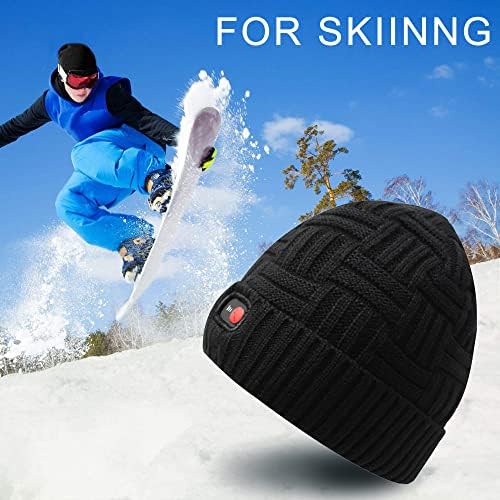 Svpro pil ısıtmalı bere şapka şarj edilebilir ısıtmalı şapka sıcak kış ısıtmalı kap