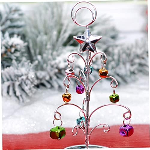Amosfun 3 Adet Mini Noel Ağacı Noel Masa Numarası Tutucular Fotoğraf Ağacı Tutucu Ekran stand braketi Fotoğraf Klasörü Noel