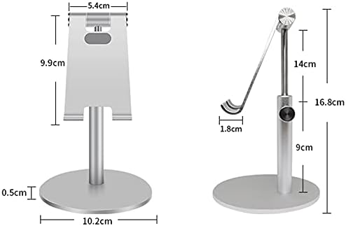 Cep Telefonu Standı, Açı Yüksekliği Ayarlanabilir, Metal Alüminyum Alaşımlı Masaüstü Telefon Tutucu, Masa için Dock Standı,