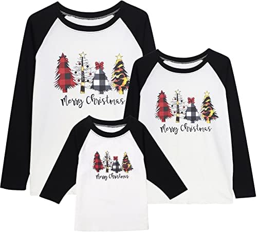 Merry Christmas Kazak Aile Eşleştirme Aile Noel Gömlek Noel Anne Baba Çocuk Hediyeler Raglan Gömlek Hediyeler