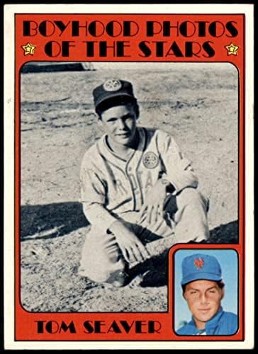 1972 Topps 347 Çocukluk Fotoğrafı Tom Seaver New York Mets (Beyzbol Kartı) Dekanın Kartları 5-ESKİ Mets