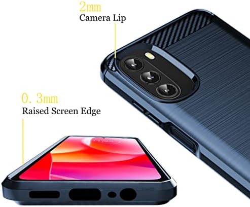 Dzxouuı Moto G 5G 2022 için Kılıf, Ultra İnce Hafif Anti-Damla Çizilmez Fırçalanmış Doku Telefon Kılıfı ile 2 Paket Ekran