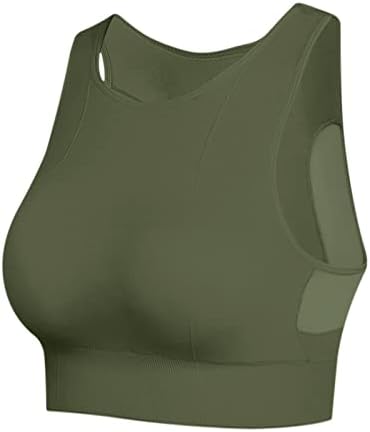 Push Up Spor Sütyen Kadınlar için Konfor Nefes Örgü Kırpma Tankı Üstleri Atletik Egzersiz yoga yeleği Koşu Tankları Gömlek
