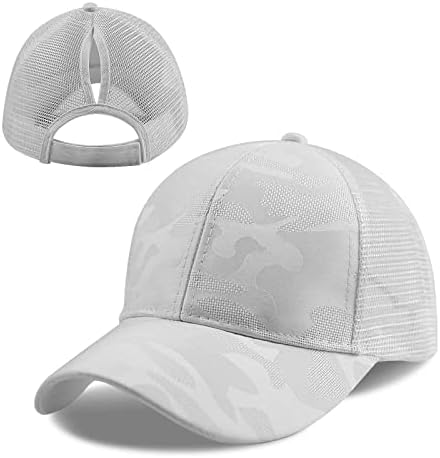 LOTWY At Kuyruğu beyzbol şapkası Kadınlar için Ayarlanabilir şoför şapkası Moda beyzbol şapkası Kadın Örgü Geri yazlık şapkalar
