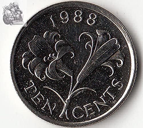 Bermudi Bermuda 10 Puan Sikke Yıl Rastgele Yabancı Paralar Sikke Koleksiyonu 5 Puan Sikke Yıl Rastgele Yabancı Para Sert