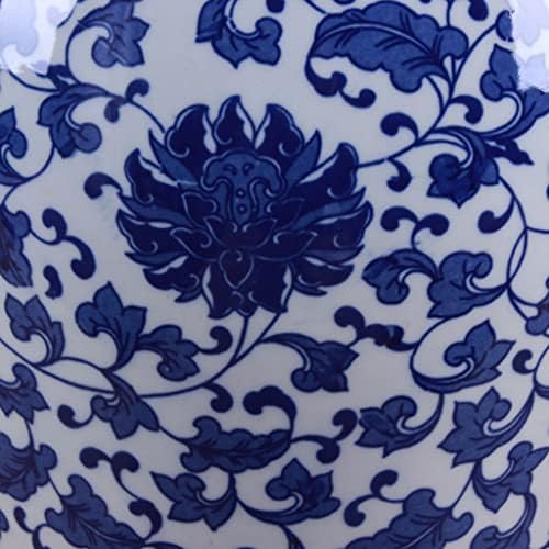 Seramik Zencefil Kavanoz kapaklı Mavi Beyaz Çiçek Baskı Geleneksel Mavi ve Beyaz Porselen Tapınak Kavanoz Ev Dekorasyon için