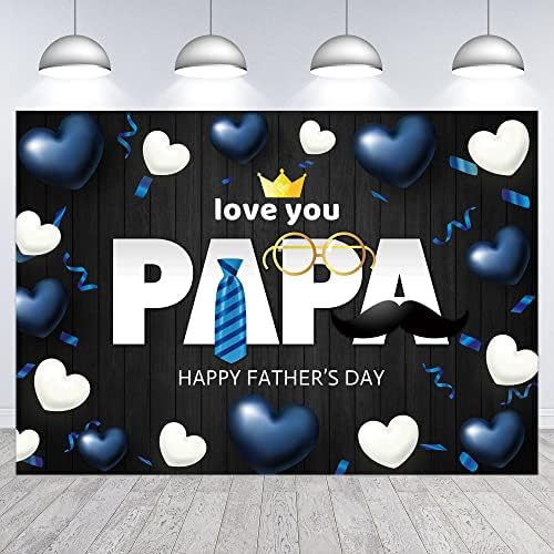 Hilioens 5×3ft Mutlu babalar Günü Zemin Babamı Seviyorum Siyah Ahşap Desen Babamı Seviyorum teşekkürler Tema Parti Süslemeleri