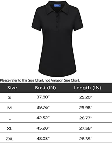 Moydan kadın Golf polo tişörtler Hafif Şort Kollu Gömlek 4 Düğmeler