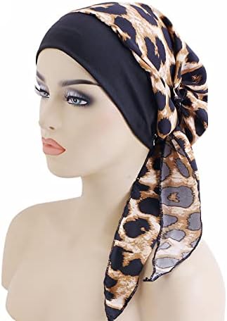 Kemo Şapkalar Elastik Türban Kadınlar için Uzun Saç başörtüsü Headwraps Kanser Baskı Şapka