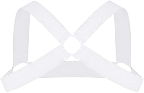 Maiyifu - GJ Yarım Vücut göğüs askısı Jockstrap erkekler için omuz Askısı Metal O-ring Clubwear Elastik Halter kas kemeri