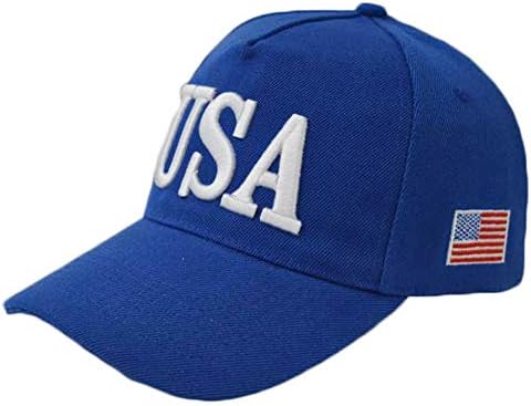 DISHIXIAO ABD Beyzbol Şapkası Polo Tarzı Ayarlanabilir Işlemeli Baba Şapka Amerikan Bayrağı ıle Erkekler ve Kadınlar ıçin