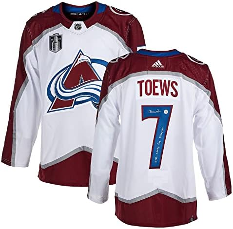 Devon Toews, Colorado Avalanche 2022 Stanley Kupası Adidas Forması İmzaladı-İmzalı NHL Formaları