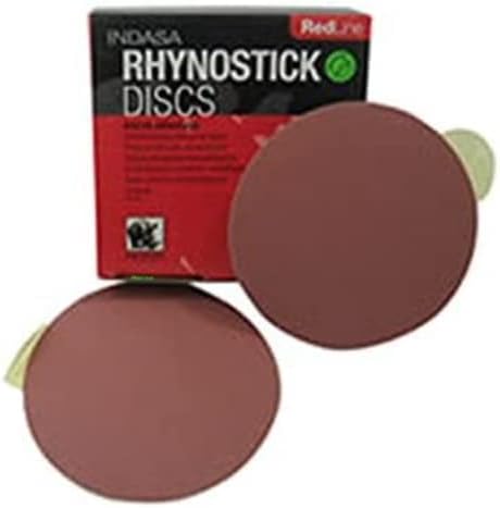 6 inç RhynoStick Katı Kırmızı Çizgi Yapışkan Diskler 100 Diskler 220 Grit