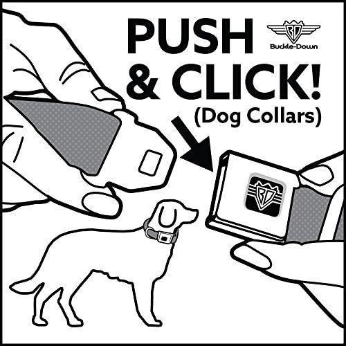 Toka-Aşağı Emniyet Kemeri Toka köpek tasması-Mini Minnie İfadeler / Yaylar Siyah / Çok Renkli-1.5 Geniş-Uyar 16-23 Boyun-Orta
