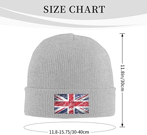 Bayrağı Birleşik Krallık İngiliz Bayrağı Kış Örgü Bere Şapka Erkekler ve Kadınlar için Örgü Kaflı Kap Kızak Kafatası Kap