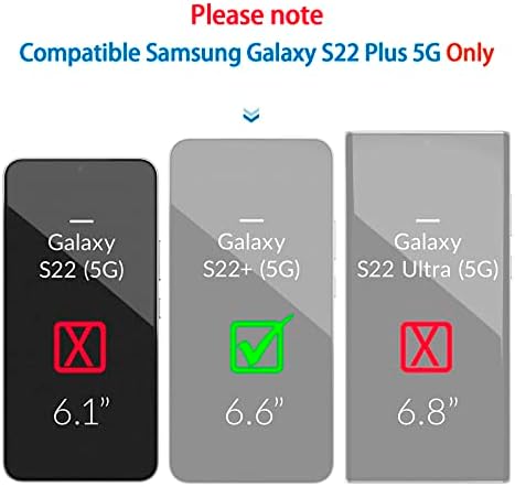 Samsung Galaxy S22 Plus 5G için Koruyucu Kılıf, Bisbkrar Telefon Kılıfı [Askeri Sınıf] 3'ü 1 arada Darbeye Dayanıklı Sağlam