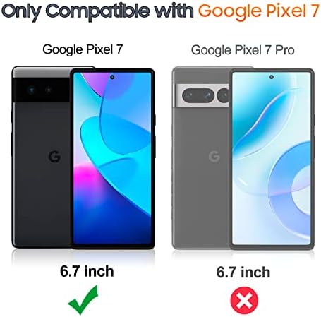 Google Pixel 7 Kılıf için JAME, Pixel 7 için Slim Fit Darbeye Dayanıklı Koruyucu Telefon Kılıfı, Halka Kickstand ile Askeri
