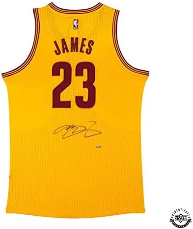 LeBron James İmzalı Cleveland Cavaliers Otantik Adidas Alternatif Forma - Üst Güverte İmzalı NBA Formaları