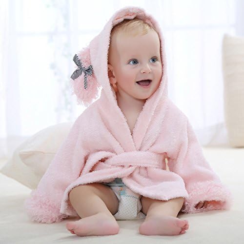 SZCQ Bebek Kız Bornoz Yıkama Paytak Pembe Köpek Kapşonlu Elbise Kız bornoz havlu Havlu Pamuk Ultra Emici