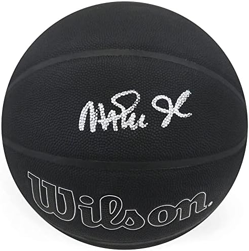 Magic Johnson İmzalı Wilson 75. Yıldönümü Logosu Siyah NBA Basketbol - İmzalı Basketbollar