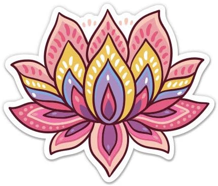 GT Grafik Lotus Çiçeği Sevimli Om Yoga Meditasyon-vinil yapışkan Su Geçirmez Çıkartma