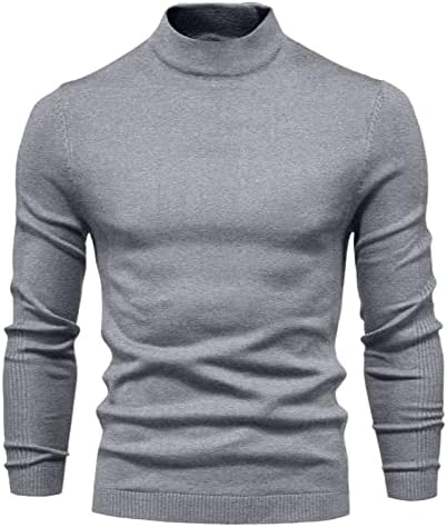 DuDubaby erkek Sonbahar Kış Saf Renk Balıkçı Yaka uzun kollu tişört üst bluz