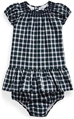 Polo Ralph Lauren Bebek Kız Önlüklü Ekose Elbise ve Gaf 2 Parça Set