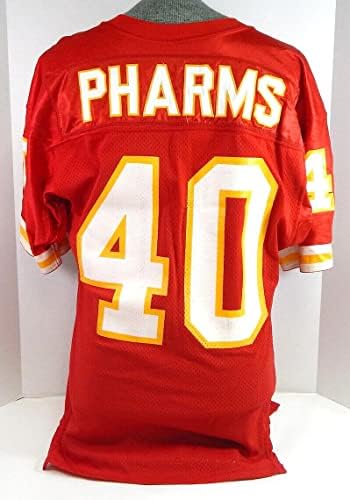 Kansas City Chiefs Pharms 40 Oyunu Yayınlandı Kırmızı Forma 42 DP33055 - İmzasız NFL Oyunu Kullanılmış Formalar