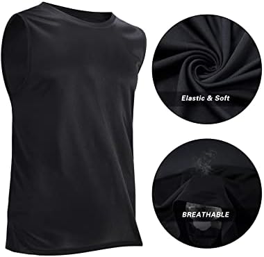 Pilamor Erkek Tankı Üstleri 3 Paket, Kolsuz Gömlek erkek Spor, Hızlı Kuru spor salonu için üst giyim Erkekler için
