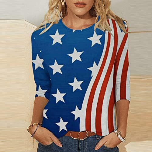 3/4 Kollu Elbise Moda Pamuk Ekip Boyun Grafik Brunch Capri Üst Gömlek Kadınlar için Sonbahar Yaz Tshirt HU HU
