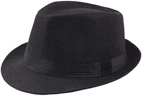 Erkek Katı Vintage Panama Şapka Melon Şapka güneş şapkası Siyah Bantlı Klasik Fedora Beyefendi Düğün Şapka Takım Elbise Temel