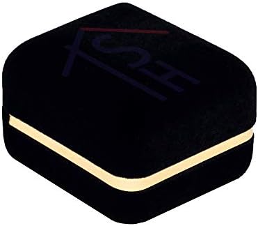 3 Paket Siyah Kadife Yüzük Kutusu Altın Trim Takı Hediye Kutuları Görüntüler - R J Görüntüler