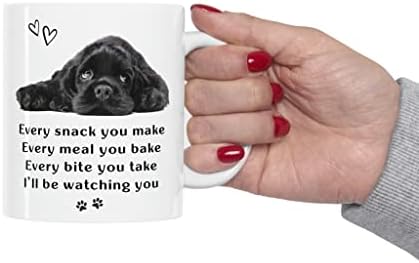 Komik Amerikan Cocker Spaniel Hediyeler İçin Kadın Erkek-Seramik Kahve Kupa çay bardağı Beyaz 11 oz - Hediye İçin Köpek Severler,