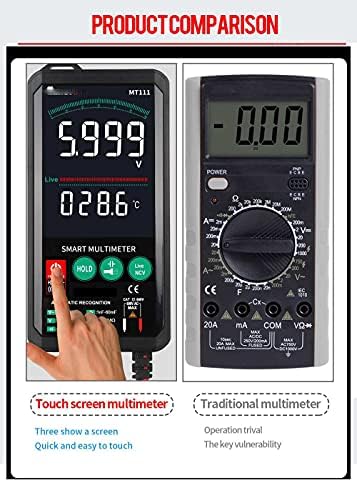 WSSBK Dokunmatik Ekran Dijital Multimetre 6000 Sayımlar Dijital Profesyonel multimetre ölçü aleti AC DC Voltmetre Analog