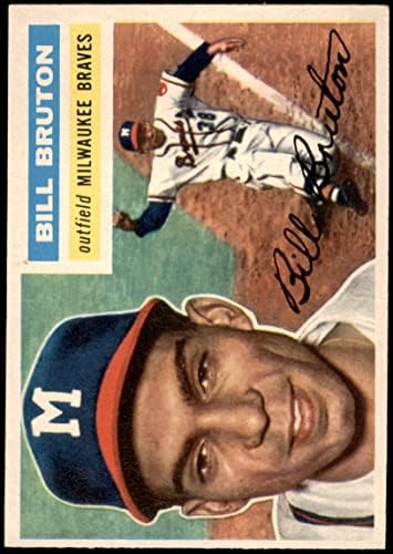 1956 Topps 185 Billy Bruton Milwaukee Braves (Beyzbol Kartı) ESKİ / MT Braves
