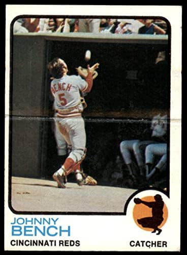 1973 Topps 380 Johnny Bench Cincinnati Kırmızıları (Beyzbol Kartı) ADİL Kırmızılar