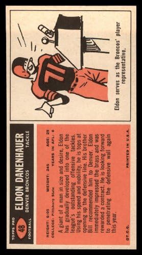 1965 Topps 48 Eldon Danenhauer Denver Broncos (Futbol Kartı) NM Broncos Pittsburg St