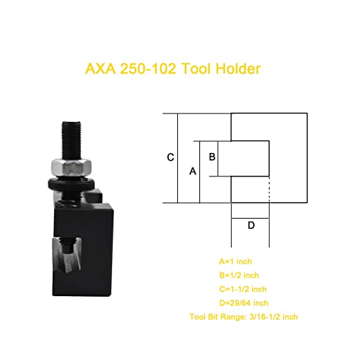 AXA 250-102 Takım Tutucu Hızlı Değişim Aracı Sonrası Tutucu Sıkıcı Torna Tutucu Salıncak 6-12 İnç