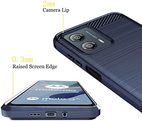 Moto ıçin Dzxouuı G53 Kılıf Motorola G53 Kılıf ıle 2 Paket Ekran Koruyucu Ince Ince Kauçuk Darbeye Anti-Damla Moto G53 Telefon