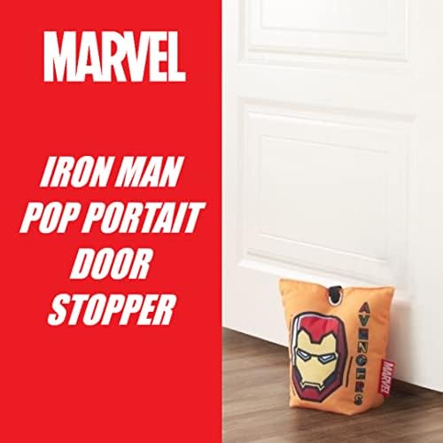 Demir Adam Kapı Durdurucu - Resmi Marvel Ürünü - Pop Portre Tamamen İşlevsel Ev Aksanı Ağırlıklı Sevimli Peluş Kapı Durdurucu-Kitap