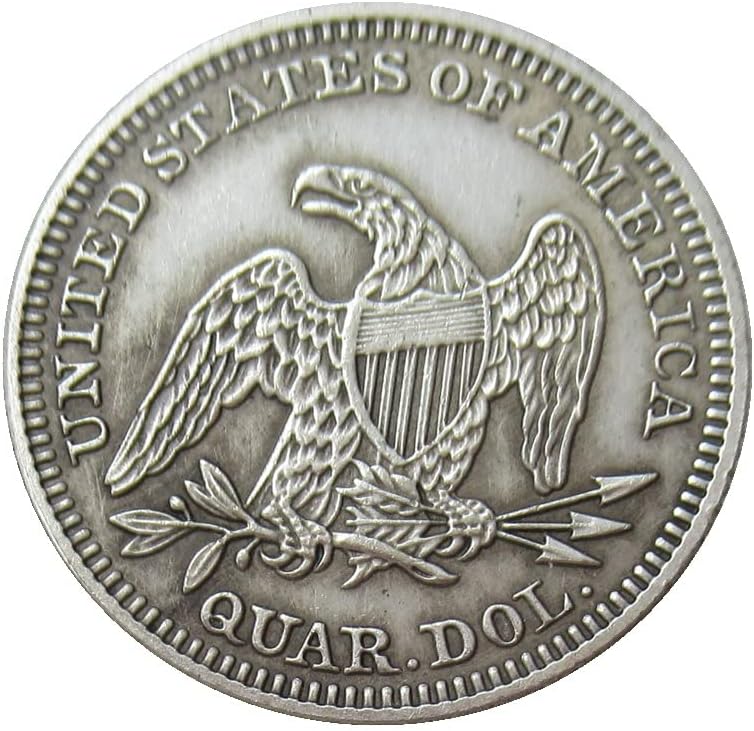 ABD 25 Cent Bayrağı 1856 Gümüş Kaplama Çoğaltma hatıra parası