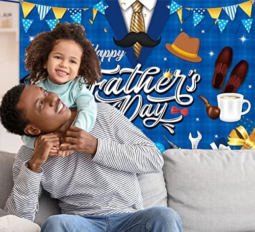 Mutlu babalar Günü Zemin Dekorasyon-Babalar Günü Büyük Mavi Gömlek Arka Plan Arka Planında Afiş babalar Partisi için fotoğraf