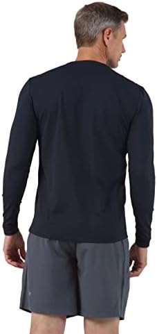 IBKUL erkek Atletik Giyim Güneş Koruyucu UPF 50 + Icefil Soğutma Teknolojisi Uzun Kollu Crewneck T-Shirt-93199